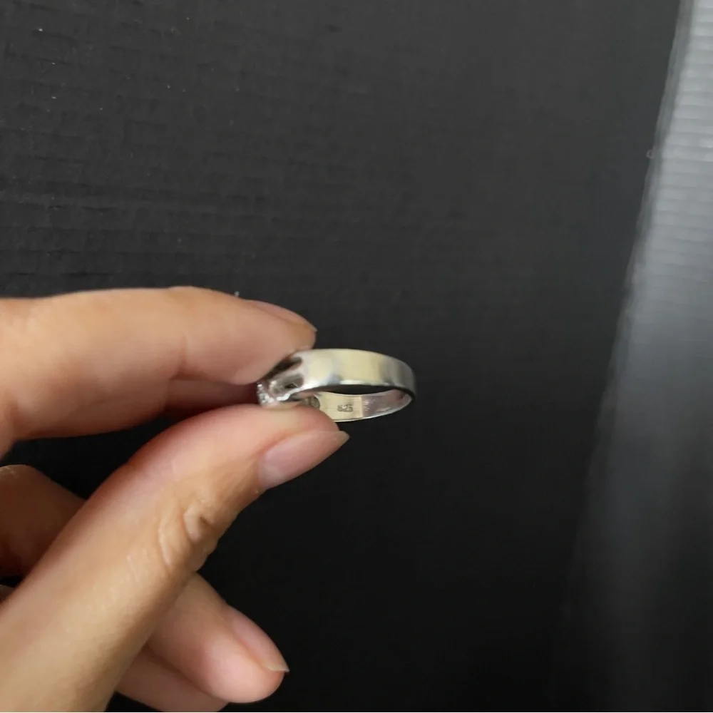 Sterling Silver Cz Bypass Size 6 Ring Signed 925 Tested